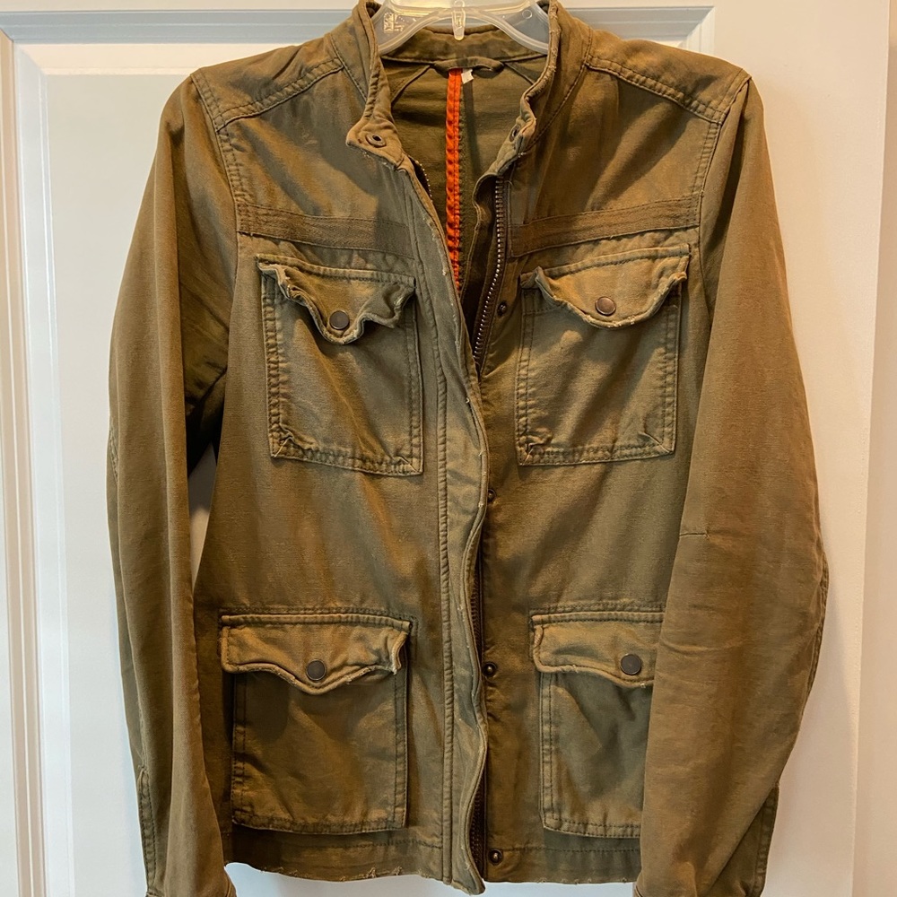 Free People Cargo Jacket- Hunter Green